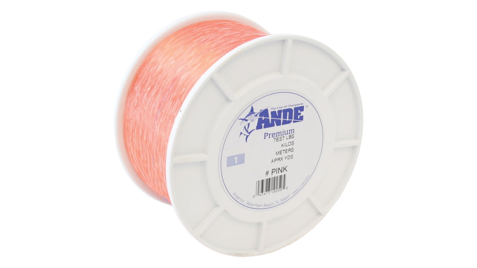 Ande Line Premium Mono Line 1lb Spool 15lb 3000yd Pink, A1-15P