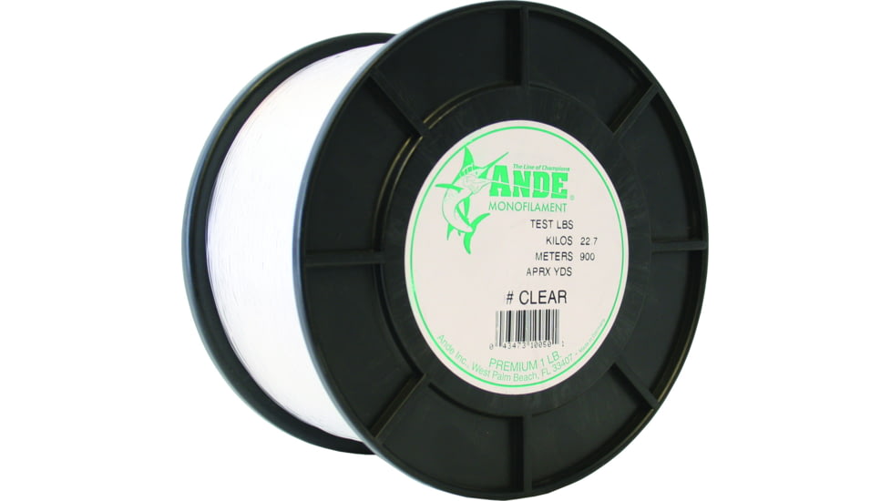 Ande Line Premium Mono Line 1lb Spool 200lb 200yd Clear, A1-200C