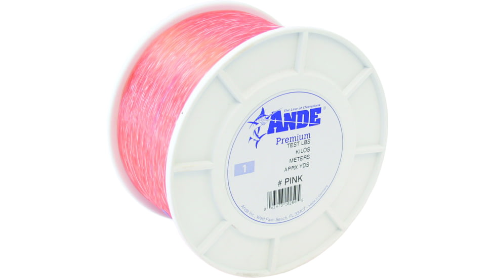 Ande Line Premium Mono Line 1lb Spool 30lb 1600yd Pink, A1-30P