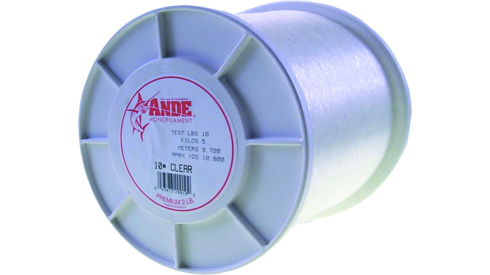 Ande Line Premium Mono Line 2lb Spool 10lb 10800yd Clear, A2-10C
