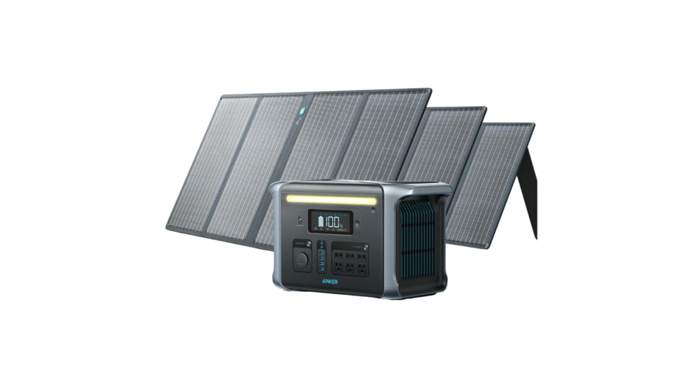 Anker 757 Solar Generator w/ 3x100W Solar Panels, 1229Wh PowerHouse, B1770111