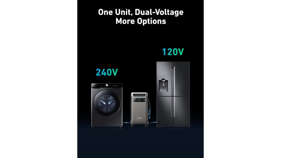 Anker SOLIX F3800 Portable Power Station, 3840wh/6000W, Black, 70.2x38.8x39.5, A1790