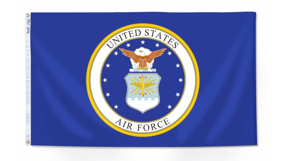 Annin Flags US Airforce Nylon Flag, Blue/White/Gold, 3ft x 5ft, 439010R