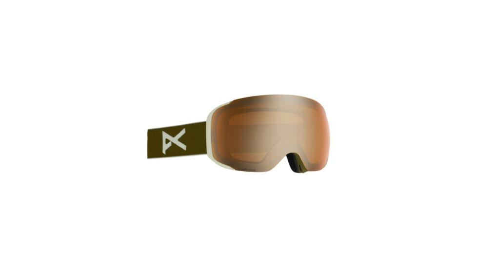 Anon M2 Men's Goggle w/ Spare Lens, Sonar Bronze Lens, Olive, 18557102366NA