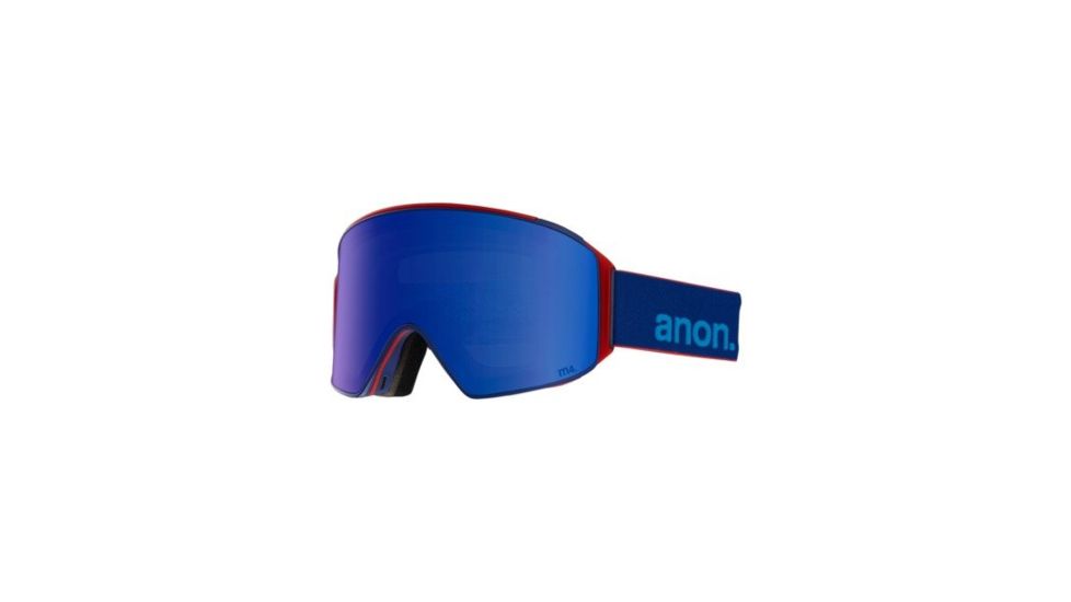 Anon M4 Cylindrical Goggle, Spare Lens and Mfi Face Mask w/ Sonar Blue, Blue, 20354100444