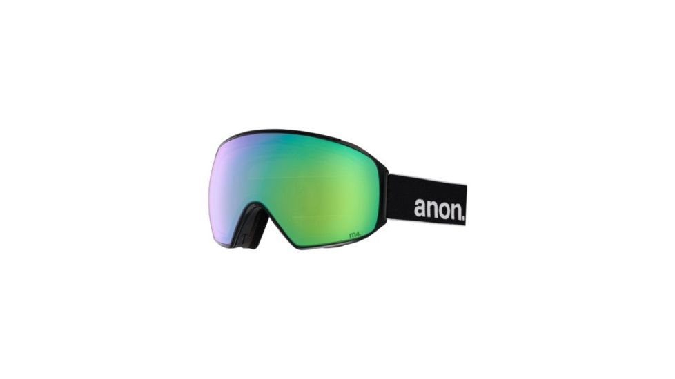 Anon M4 Toric Goggle, Spare Lens and Mfi Face Mask w/ Sonar Green, Black, 20355100040