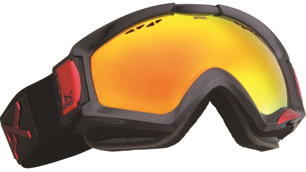 Anon Realm Goggles-Black Emblem-Red Solex