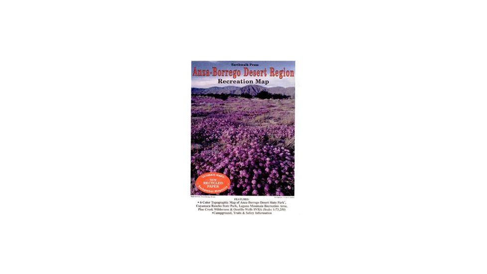Anza-borrego Desert Rec Map, Earthwalk Press, Publisher - Earthwalk Press