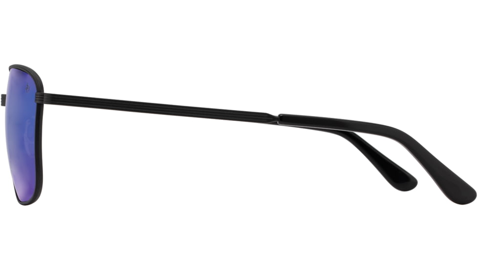 AO Airman Sunglasses - Mens, Matte Black, SunFlash Blue Mirror AOLite Nylon Lenses, Matte Black / SunFlash Blue Mirror Polarized Lens, 56-15-145, AIR156STBKBMN-P