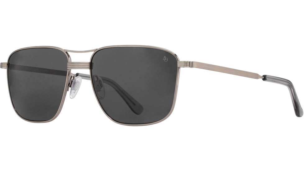 AO Airman Sunglasses - Mens, Pewter, True Color Gray AOLite Nylon Lenses, Pewter / True Color Gray Lens, 56-15-145, AIR256STSMGYN