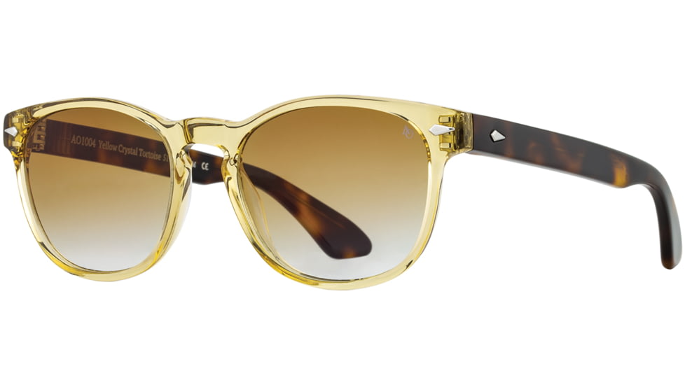 AO AO-1004 Sunglasses, Yellow Crystal Tortoise, SunVogue Brown Gradient AOLite Nylon Lenses, 51-18-145 B42, 004151ST--BGN