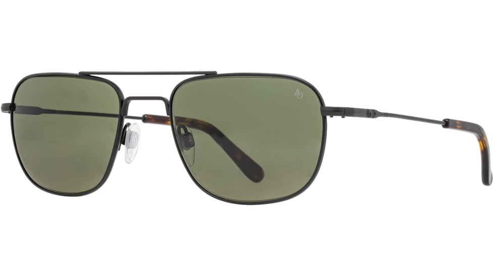 AO Checkmate Sunglasses - Men's, Matte Black Frame, Calobar Green AOLite Nylon Lenses, 56-21-145, CHE256STTOGNN