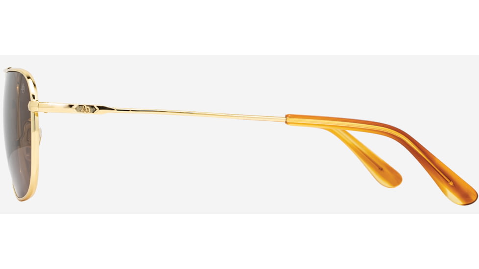 AO Checkmate Sunglasses - Mens, Gold Frame, Cosmetan Brown AOLite Nylon Lenses, 56-21-145, CHE156STHABNN