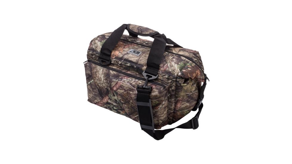 AO Coolers 24 Can Deluxe Canvas Soft Cooler, w/Removable Shoulder Strap, Mossy Oak Camo, Medium, AOMO24DX