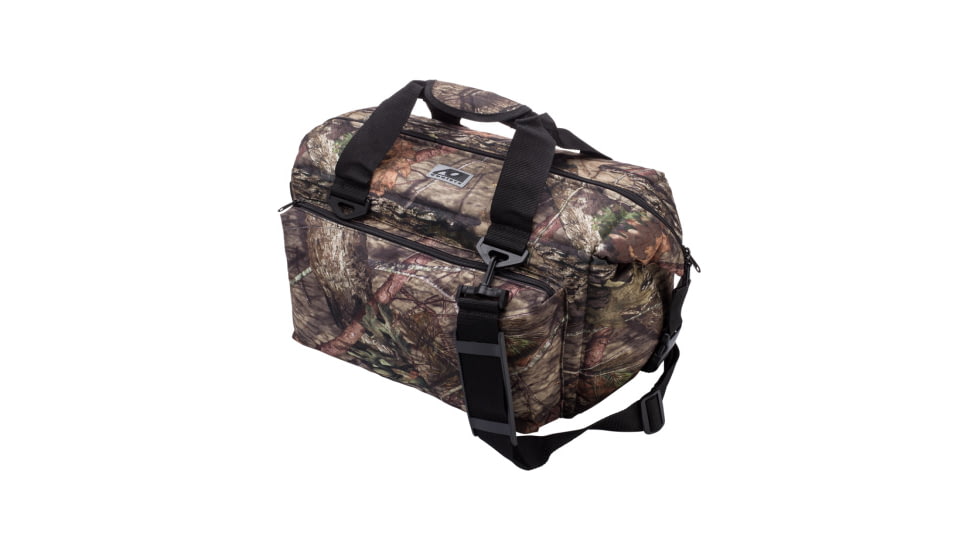 AO Coolers 24 Can Deluxe Canvas Soft Cooler, w/Removable Shoulder Strap, Mossy Oak Camo, Medium, AOMO24DX