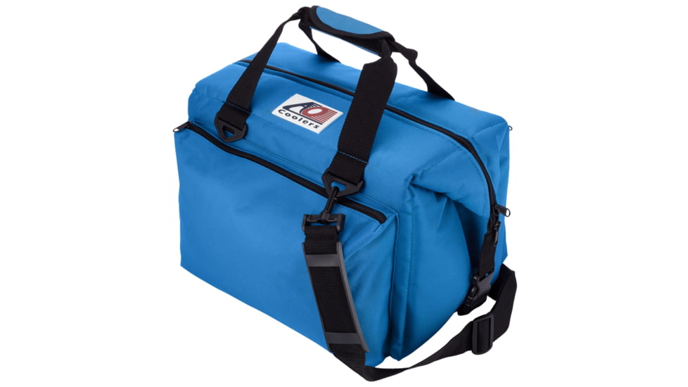 AO Coolers 24 Can Deluxe Canvas Soft Cooler, w/Removable Shoulder Strap, Royal Blue, Medium, AO24DXRB