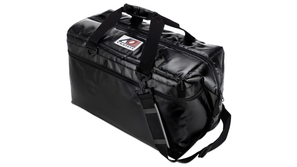AO Coolers 36 Can Vinyl Soft Cooler, w/Removable Shoulder Strap, Black, Large, AOFI36BK