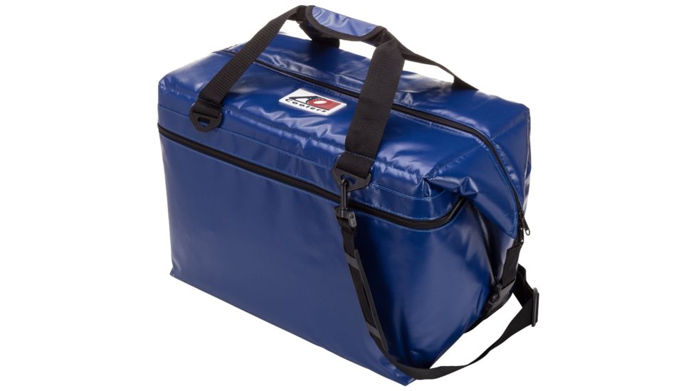 AO Coolers 48 Can Vinyl Soft Cooler, w/Removable Shoulder Strap, Royal Blue, Oversized, AOFI48RB