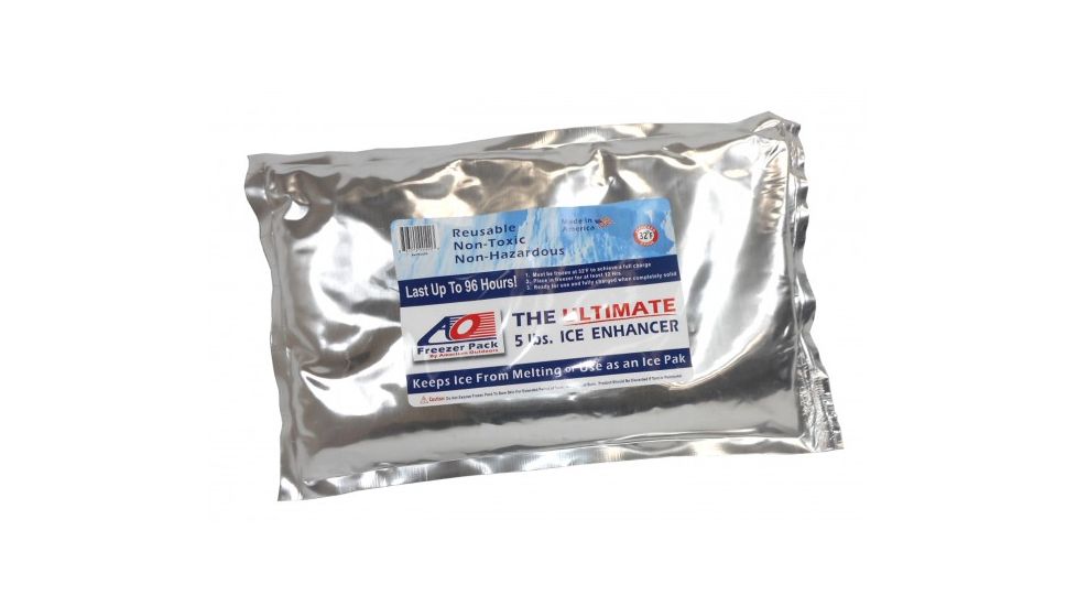 AO Coolers Ice Cooler Pack, 5 lb, Silver, Medium, AOICE5