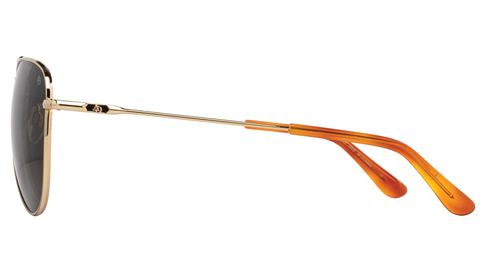 AO Fletcher Sunglasses, Gold Frame, Calobar Green AOLite Nylon Lens - Polarized - 59-15-145, FLT259STHAGNN-P