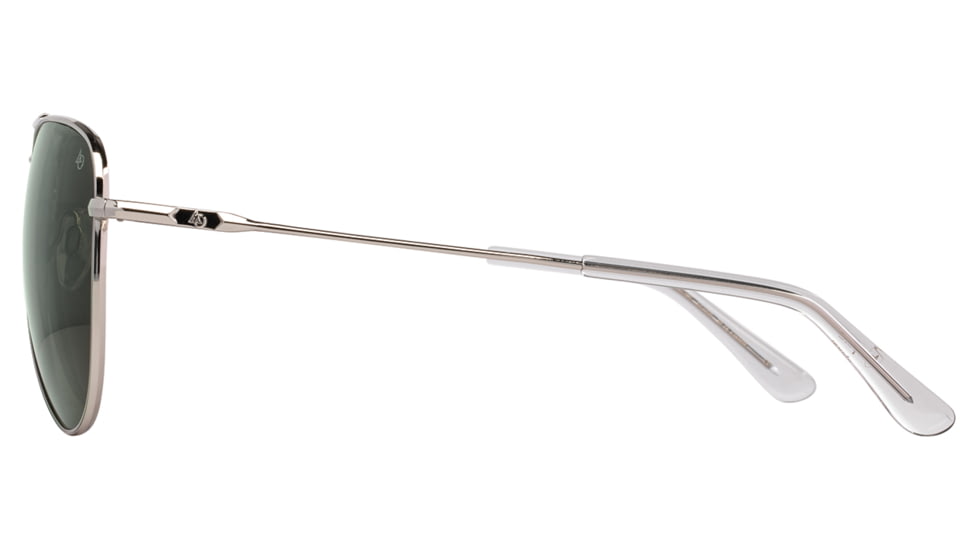 AO Fletcher Sunglasses, Silver Frame, Calobar Green AOLite Nylon Lens - 59-15-145, FLT359STSMGNN