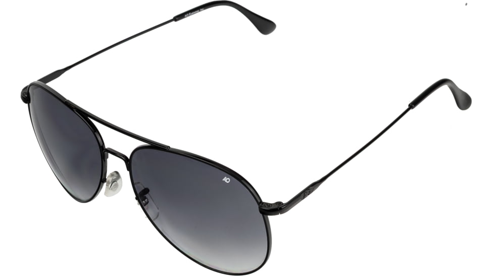 AO Flight Gear General Sunglasses, Wire Spatula, Black Frame, Polycarbonate Gradient Grey Lens, 58mm, 32620