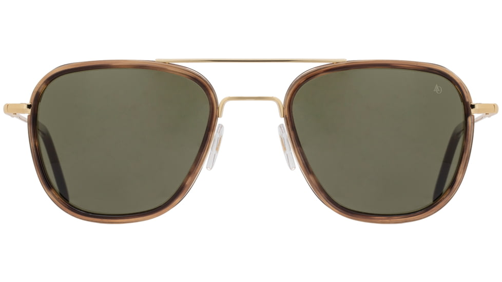 AO Flynn Sunglasses - Mens, Gold Teak, Calobar Green AOLite Nylon Lenses, Gold Teak / Calobar Green Lens, 55-22-145, FLN255STTKGNN
