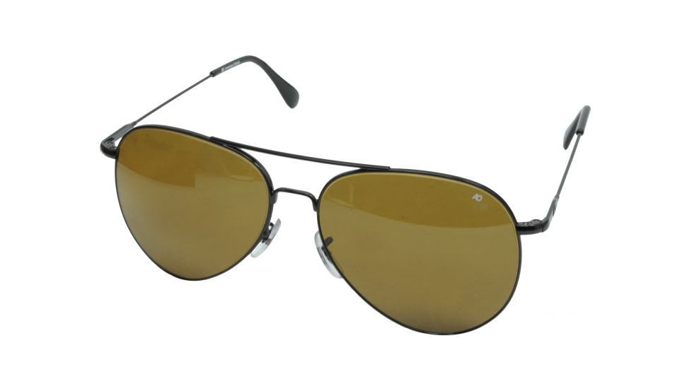 AO General Sunglasses, Black, Wire Spatula, Amber Lens, 52mm B-CG-WS-52