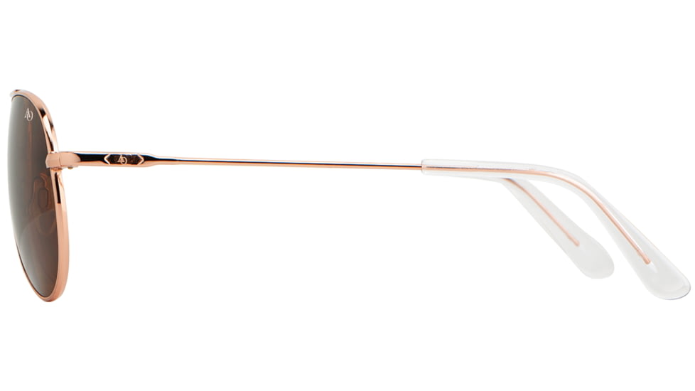 AO General Sunglasses, Rose Gold, Cosmetan Brown AOLite Nylon Lenses, 55-14-140 B47, GEN555STCLBNN