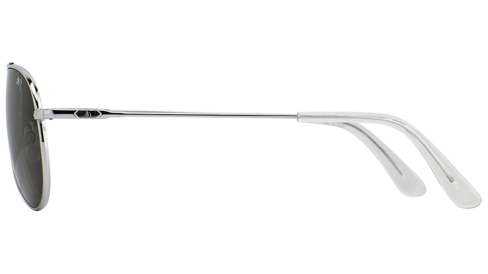 USED AO General Sunglasses, Silver, Calobar Green AOLite Nylon Lenses, Polarized, 55-14-140 B47, GEN255STSMGNN-P, EDEMO1, Used, Condition Like New, Inspect and Rebox