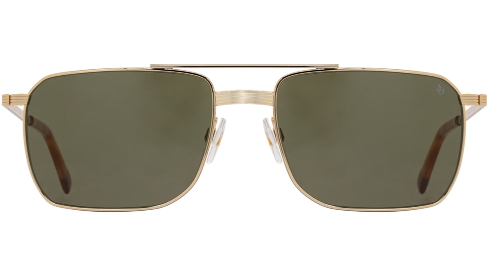 AO Geoffrey Sunglasses - Mens, Gold, Calobar Green AOLite Nylon Lenses, Gold / Calobar Green Lens, 58-18-145, GFY358STHAGNN