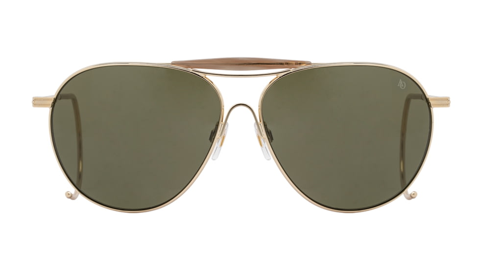AO Hazemaster Sunglasses, Gold, Calobar Green AOLite Nylon Lenses, Gold / Calobar Green Lens, 59-13-175, HZE159CT--GNN