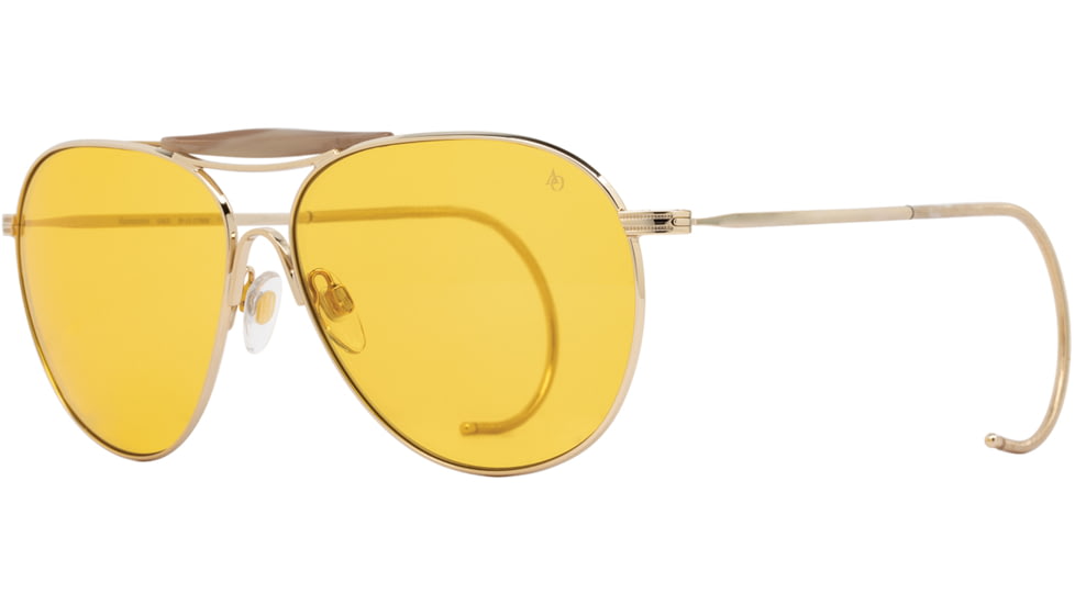 AO Hazemaster Sunglasses, Gold, Hazemaster Orange AOLite Nylon Lenses, Gold / Hazemaster Orange Lens, 59-13-175, HZE159CT--ORN