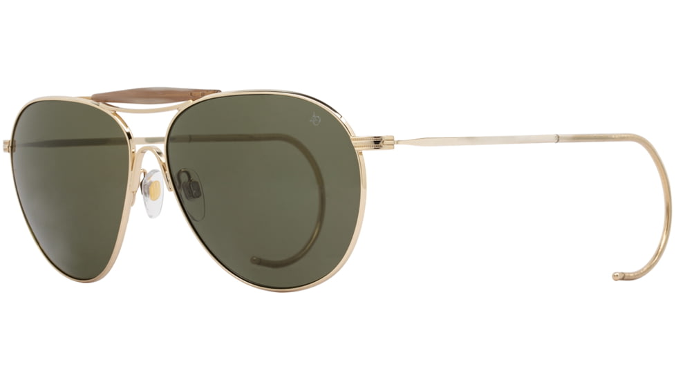 AO Hazemaster Sunglasses, Gold, Calobar Green AOLite Nylon Lenses, Gold / Calobar Green Polalrized Lens, 59-13-175, HZE159CT--GNN-P