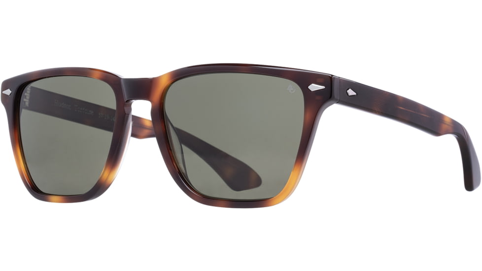 AO Hudson Sunglasses, Tortoise Frame, Calobar Green AOLite Nylon Lens - Polarized - 57-19-145, HUD357ST-GNN-P