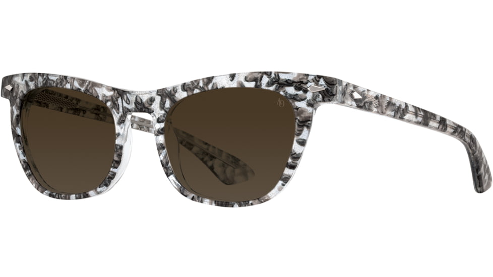 AO Lucinda Sunglasses - Womens, Crystal Slate, Cosmetan Brown AOLite Nylon Lenses, Crystal Slate / Cosmetan Brown Polarized Lens, 51-20-140, LUC251ST--BNN-P