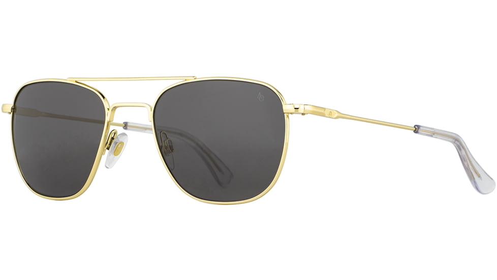 AO Original Pilot Sunglasses, Gold Frame, 57 mm Gray SkyMaster Glass Lenses, Standard Temple,738921549758
