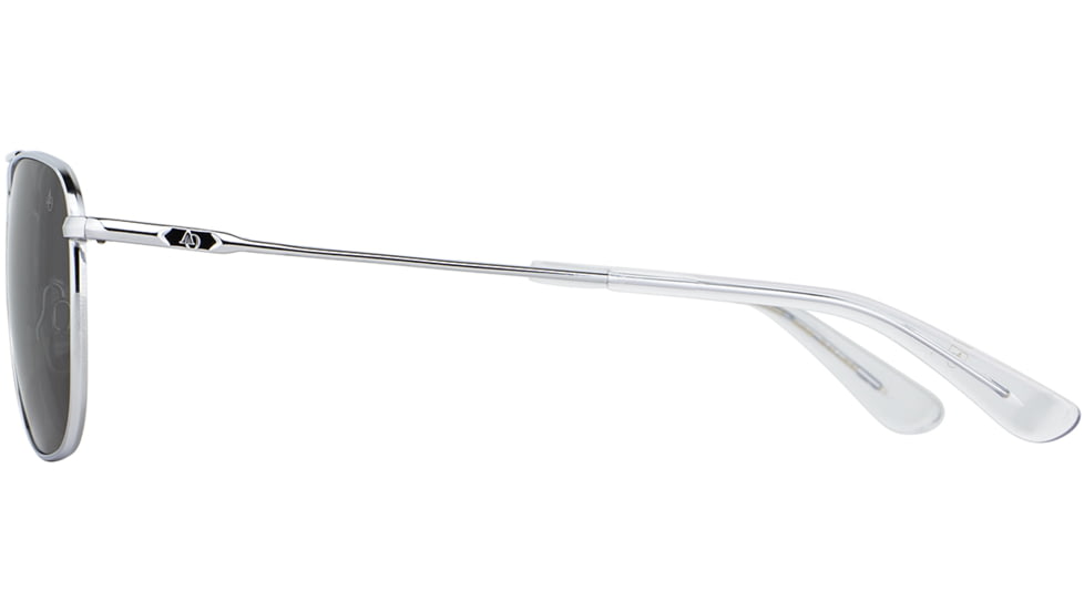 AO Original Pilot 2 Sunglasses, Silver Frame, Gray Nylon Polarized Lens, Standard Temple, 52-20-140, OP-252STCLGYN-P