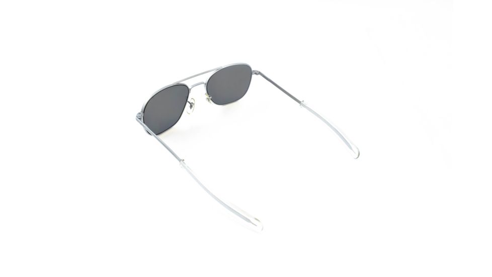AO Original Pilot Sunglasses, Bayonet, Matte Chrome Frame, CC Gray Poly Lens, Polarized, 55mm, 30196