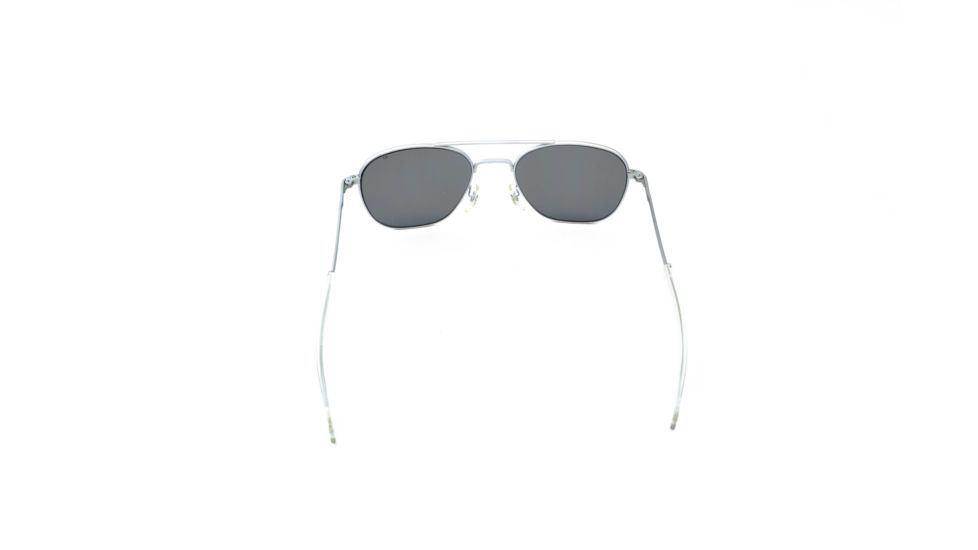 AO Original Pilot Sunglasses, Bayonet, Matte Chrome Frame, CC Gray Poly Lens, Polarized, 55mm, 30196