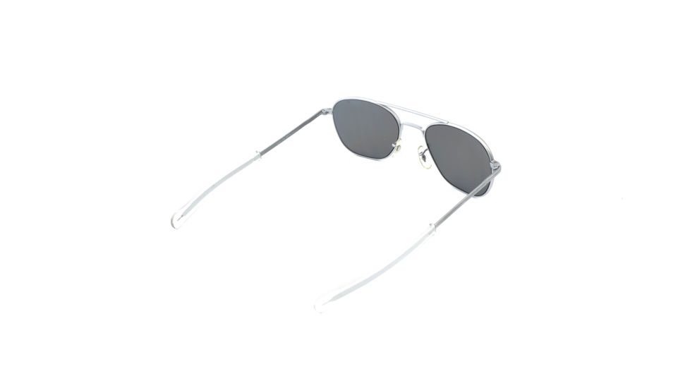 AO Original Pilot Sunglasses, Bayonet, Matte Chrome Frame, CC Gray Poly Lens, Polarized, 55mm, 30196