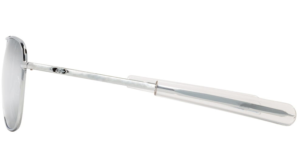 AO Original Pilot Sunglasses, Silver Frame, 57 mm SunFlash Silver Mirror SkyMaster Glass Lenses, Bayonet Temple,738921564706