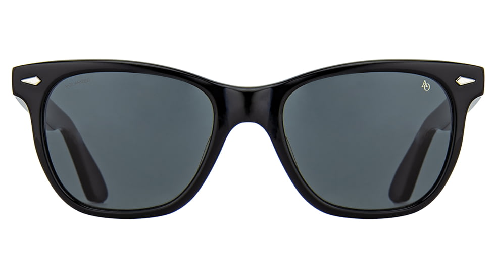 AO Saratoga Sunglasses, Black, True Color Gray AOLite Nylon Lenses, Polarized, 54-19-145 B42, SAR354ST--GYN-P