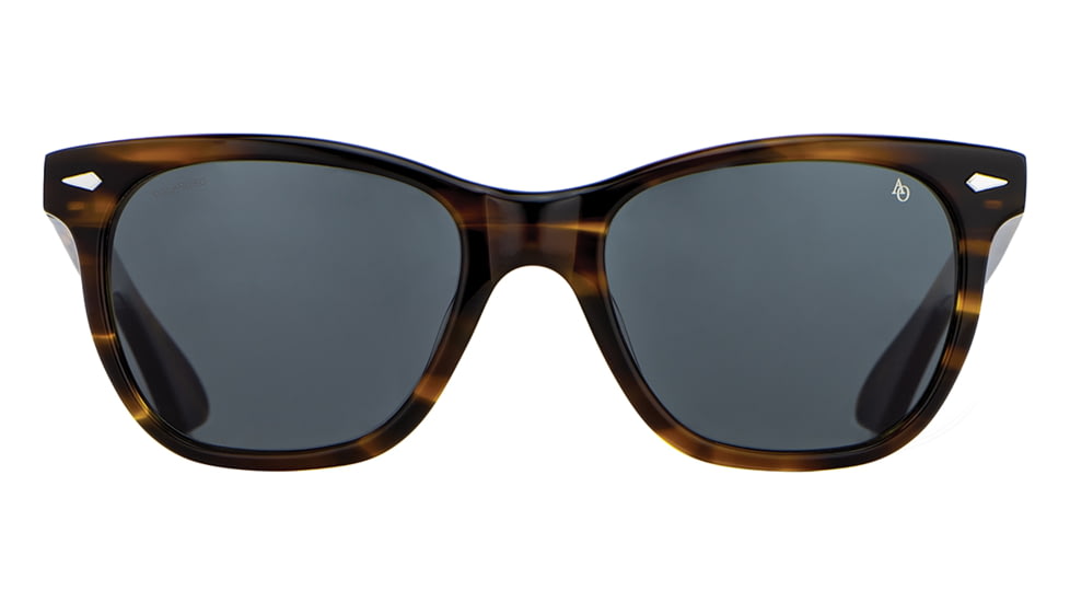 AO Saratoga Sunglasses, Brown Demi, True Color Gray AOLite Nylon Lenses, Polarized, 52-19-145 B42, SAR652ST--GYN-P