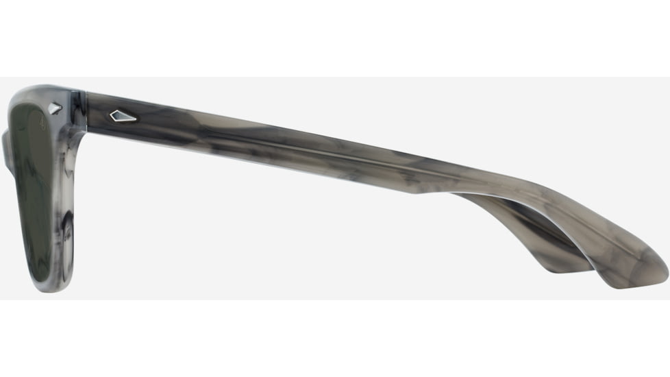 AO Saratoga Sunglasses, Gray Horn Frame, Calobar Green AOLite Nylon Lenses, 54-19-145, SAR854ST--GNN