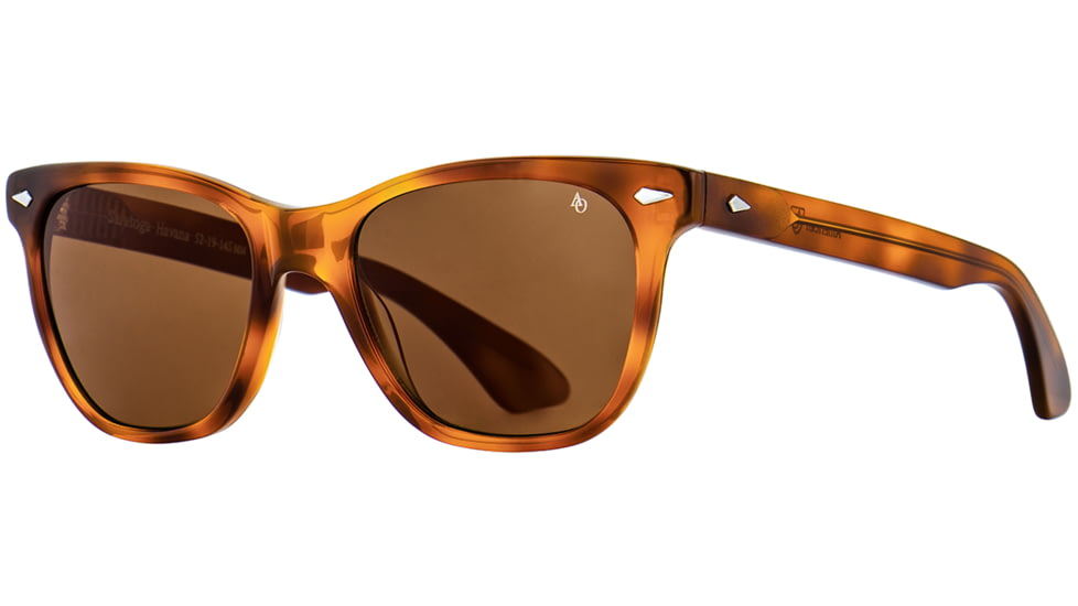 AO Saratoga Sunglasses, Havana, Cosmetan Brown AOLite Nylon Lenses, Polarized, 52-19-145 B42, SAR452ST--BNN-P
