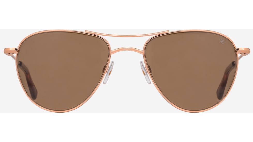 AO Sebring Sunglasses - Womens, Rose Gold Frame, Cosmetan Brown AOLite Nylon Lenses, 55-19-140, SEB255STPKBNN