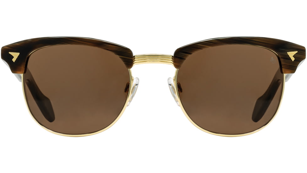 AO Sirmont Sunglasses, Chocolate Gold Frame, Cosmetan Brown AOLite Nylon Lenses, 51-21-145 B43, SIR251ST--BNN