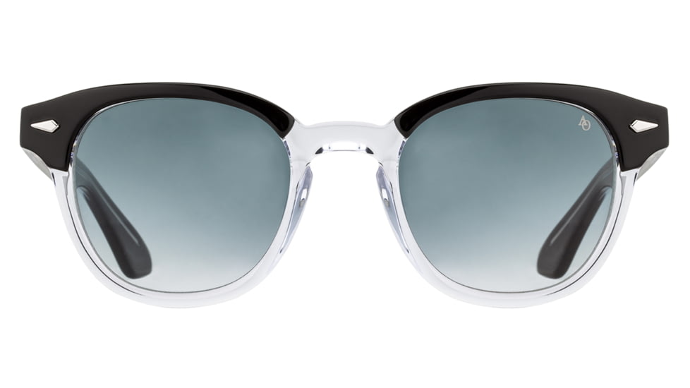 AO Times Sunglasses, Black Crystal Frame, SunVogue Gray Gradient AOLite Nylon Lens - 49-21-145, TIM349ST-GGN