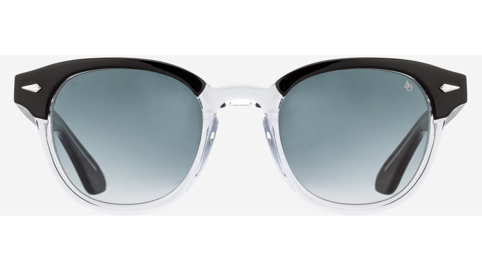 AO Times Sunglasses, Black Crystal Frame, SunVogue Gray Gradient AOLite Nylon Lenses, Polarized, 47-21-145, TIM347ST--GGN-P